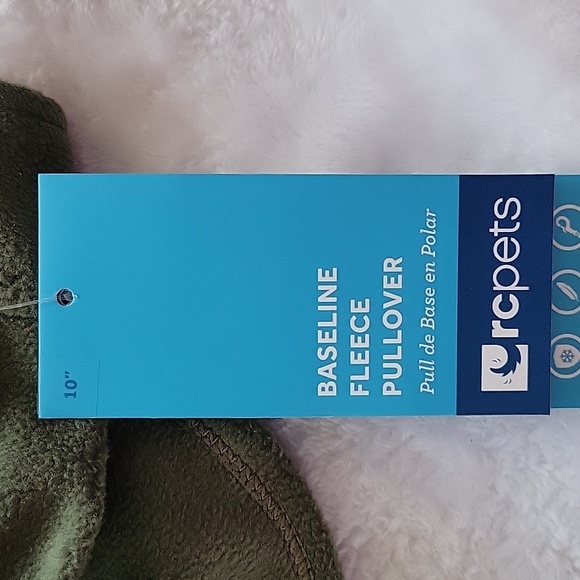 RC Pets Green Fleece Dog Sweater size 10" - Picture 3 of 6